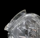 Lampekuppel - klart glass med slepen dekor thumbnail