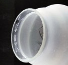 Lampekuppel - frostet glass med slepen dekor thumbnail