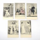 POSTKORT - ROMANTISKE MOTIVER - LOT A 5 STK thumbnail