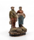 Figur - fiskerpar - terrakotta thumbnail