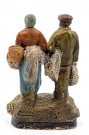 Figur - fiskerpar - terrakotta thumbnail